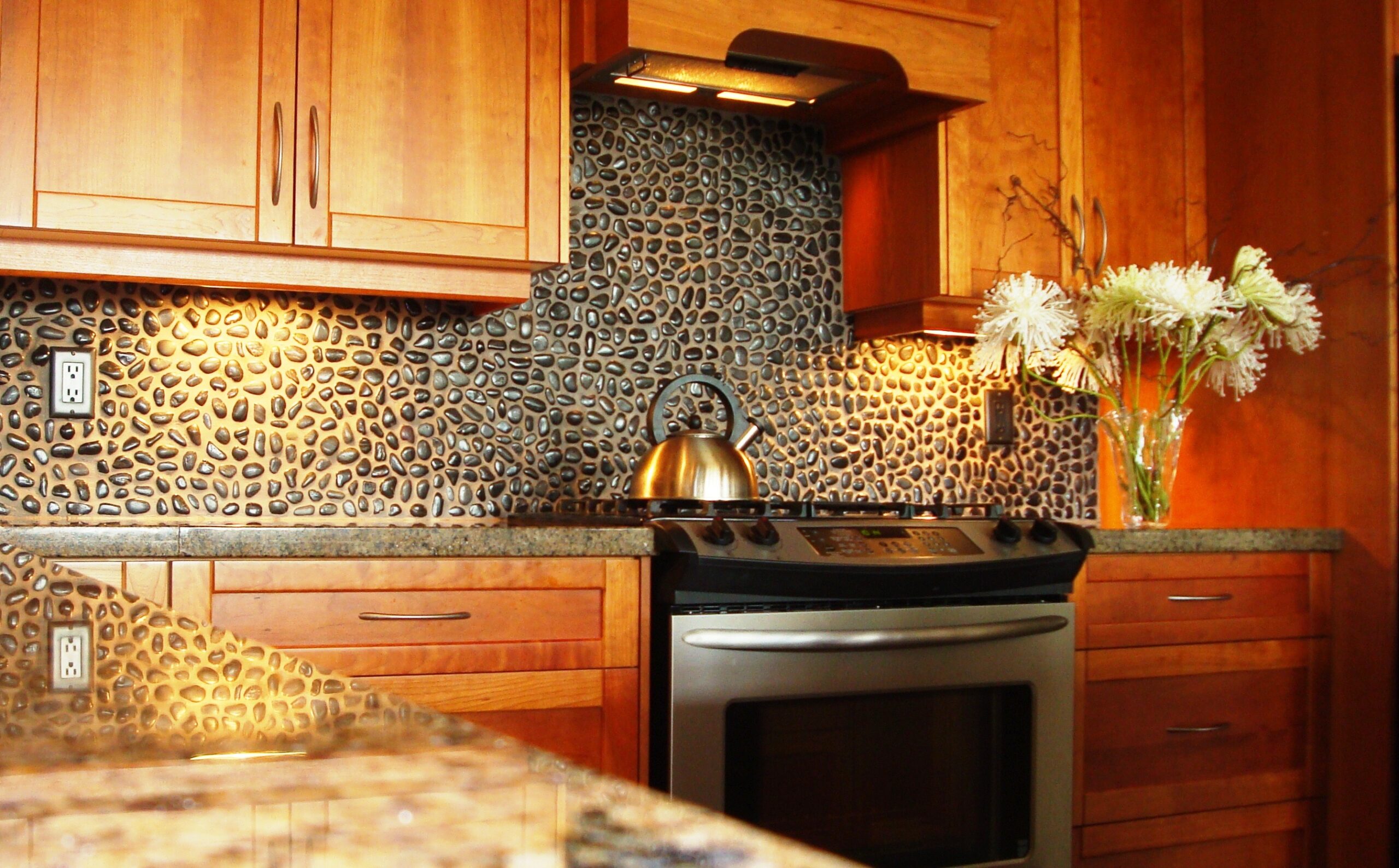 Stone Tile Backsplash Kitchen